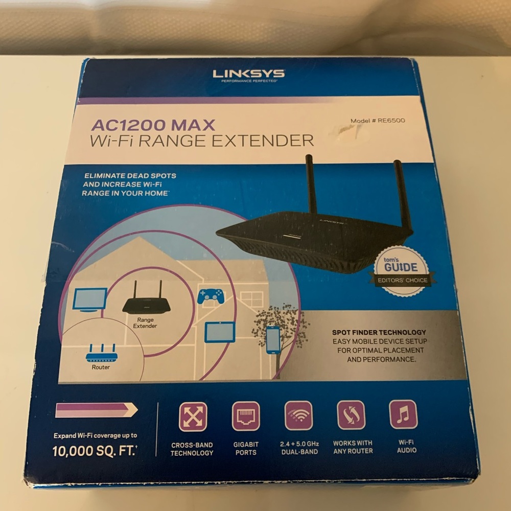 Linksys RE6500 AC1200 Max GigaBit Ports Wireless